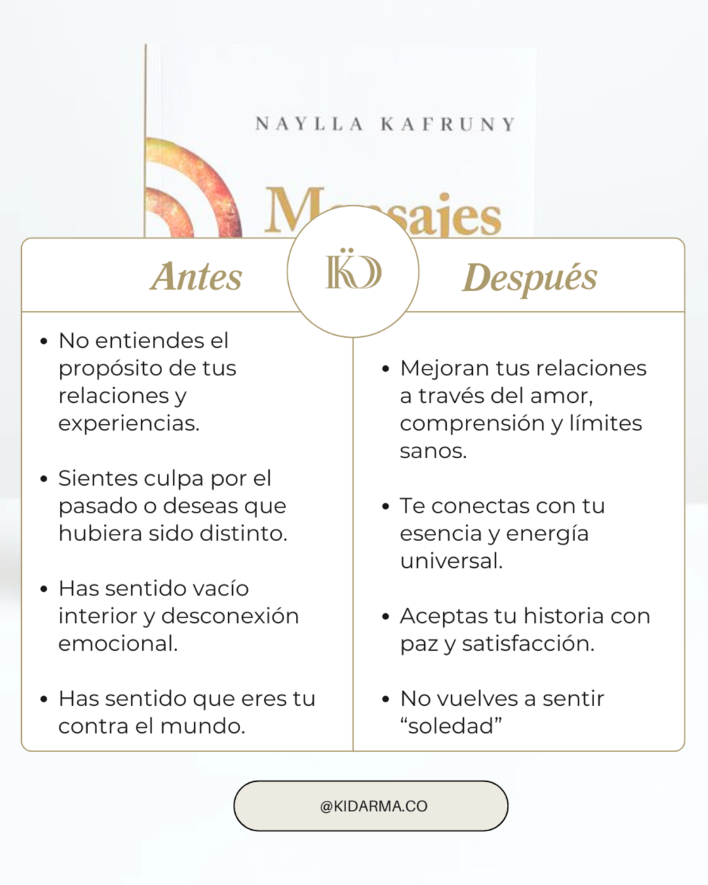Libro físico: Mensajes de los Espíritus Maestros de Naylla Kafruny - Imagen 3