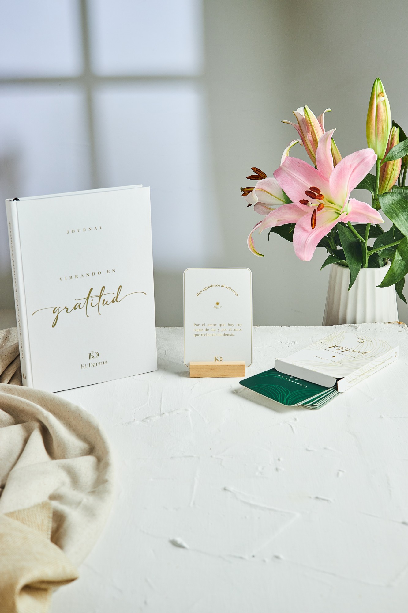 Combo Journal + Cartas Vibrando con Gratitud - Imagen 2